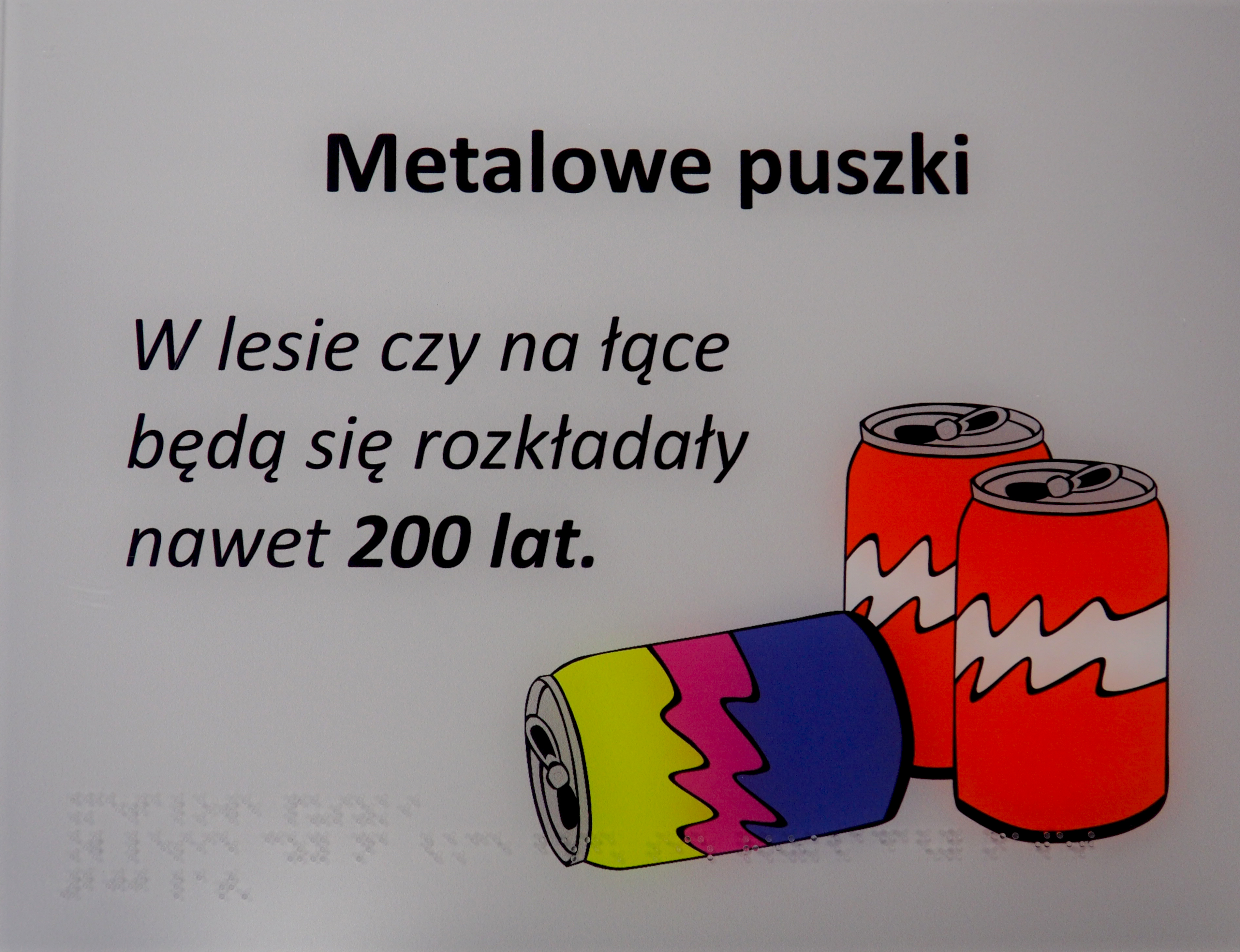 Fundacja Pociechom - tabliczka z brajlem